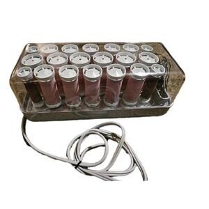 CLAIROL 20 PINK EASY GRIP RUBBER FLOCKED ROLLERS CURLERS CLIPS -gentle to hair